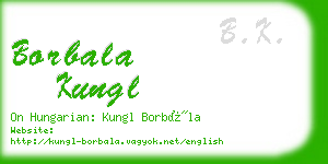 borbala kungl business card